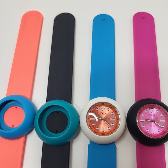 Lot of‎ 2 TKO ORLOGI Slappers Watch with 4 Rubber Bands Working Colorful - Picture 4 of 16